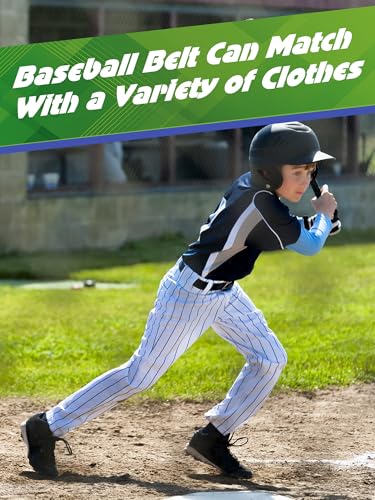 12 Pieces Baseball Belts Bulk Softball Belts Packs Leather Belt Adjustable Softball Belt Stretch Sports4