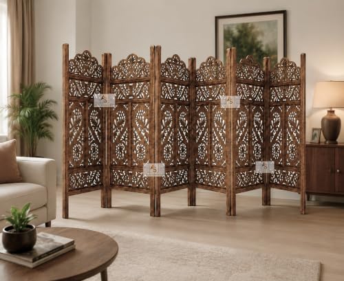 Image of Partition for Living Room,Divider,Partition Wall Room Divider Screen Separator, Wall Panel Divider for Hall | Bedroom |Office | Puja Room | Restaurant S Design (4ft 6 Panel Antique)