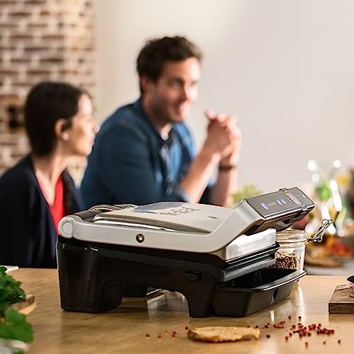 Tefal Optigrill Elite GC750D Grill parrilla eléctrica interior y exterior, sensor y 12 programas automáticos, sellado rápido, apto para lavavajillas, antiadherente, función sandwichera - imagen 5