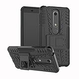 Nokia 6.1 Case,Nokia 6 2018 Case,Mustaner Dual Layer Shock-Absorption Armor Cover Full-body Protective Case with Kickstand for Nokia 6 (2018) 5.5 Inch (Black)