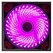 PFDTS 120 mm komputer PC 16 dB ultra cichy 15 LED lub 33 LED obudowa wentylator radiator chłodzący komputer wentylator 12 cm wentylator 12 V 3P IDE 4 styki (kolor: fioletowy 33 LED)