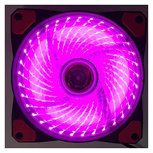 Ventilateur PC 120mm silencieux violet 33 LED pour refroidissement de boîtier PC 12V