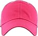KB-LOW HPK Classic Cotton Dad Hat Adjustable Plain Cap. Polo Style Low Profile (Unstructured) (Classic) Hot Pink Adjustable