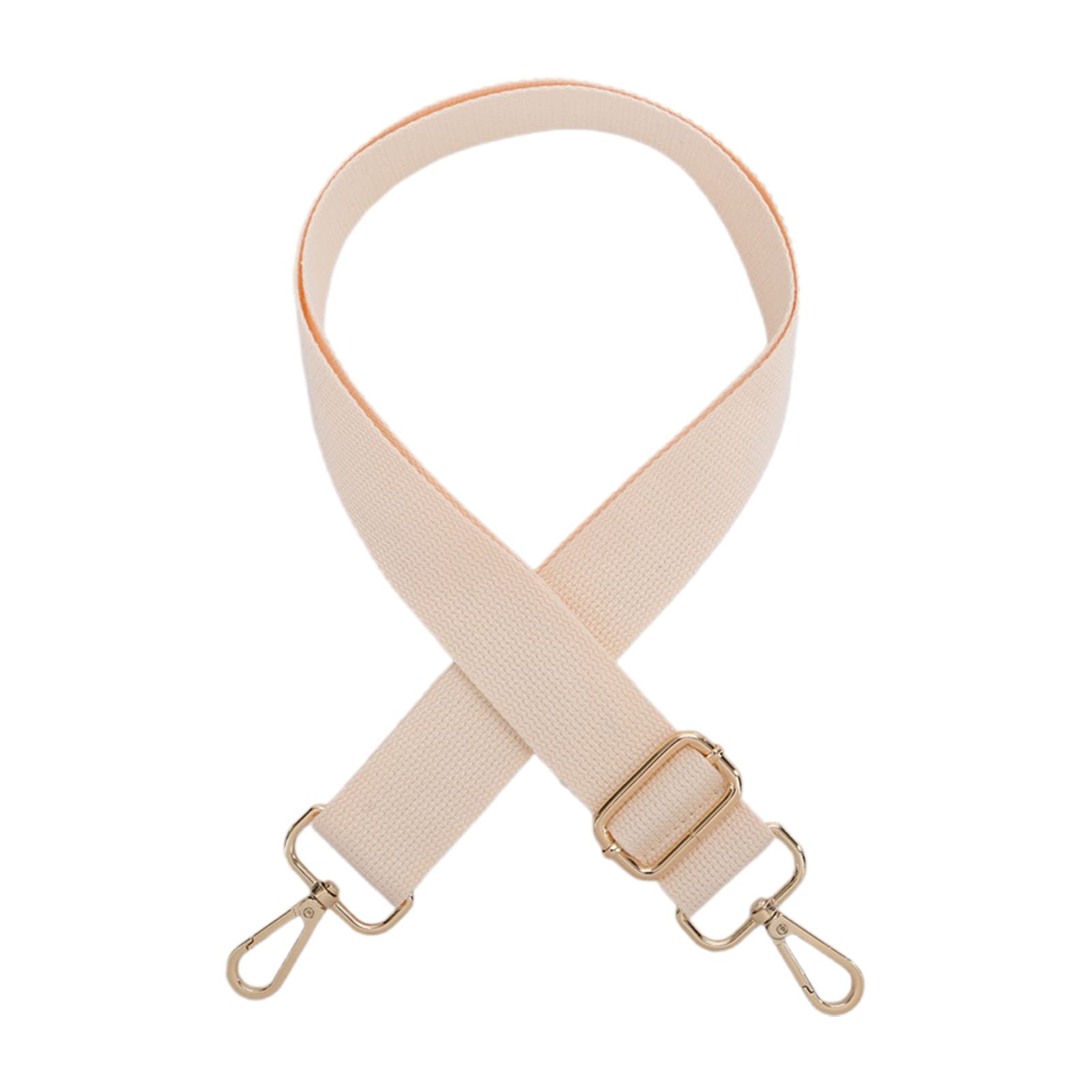 Kobeleen Beige 55In Handbag Shoulder Strap Replacement Woven Strap For Diy Purse Crossbody Bag Messenger Bag Adjsutable Strap With Hook