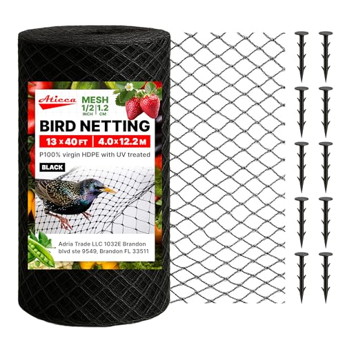 Heavy Duty 13x40 Ft Nylon Anti-Bird Net
