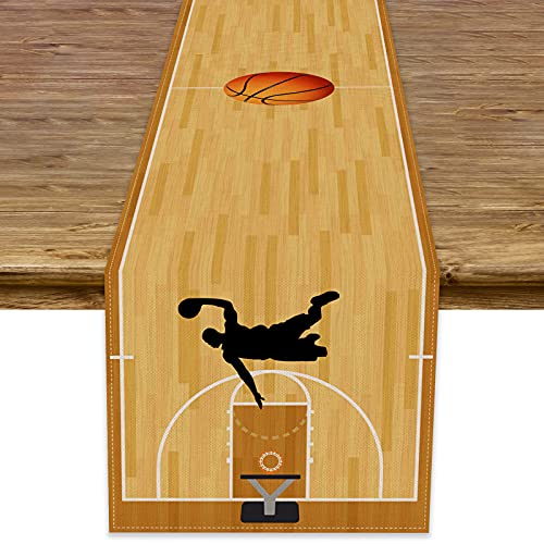 Sunwer Basketball Table Runner Basketball Themed Birthday Party Decoration Baby Shower Supplies Indoor Outdoor Home Kitchen Table Decor #TOP13