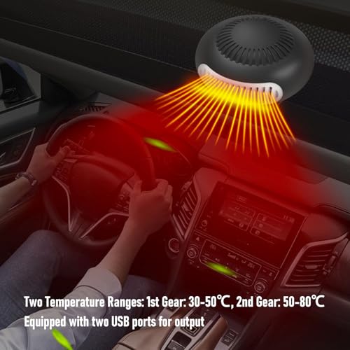 Radiateur portable batterie Jeffergarden sans fil rechargeable double température avec USB