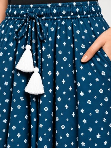 Image of B STORIES Women's Viscose Printed Lounge Culotte Shorts (Pack of 2)