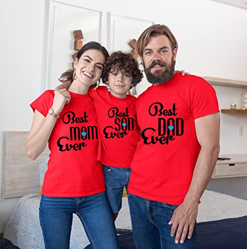 Image of Hangout Hub HH100 Family-Men's Women's & Boy's |Cotton | Printed Regular Fit T-Shirts |Set of 3 | Matching Twinning Family Tees