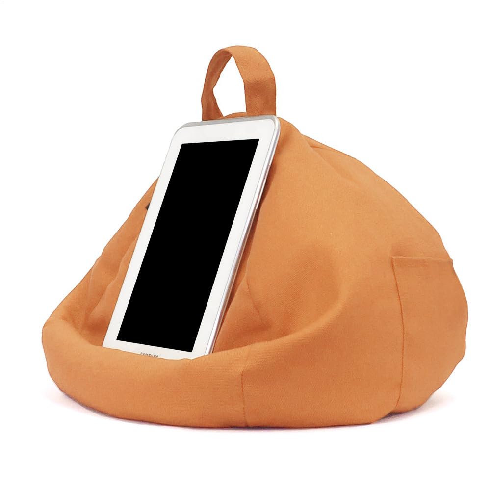 Generico Soporte para tablet - de lectura de 9 pulgadas | Porta tablet de lino: suave soporte de saco cónico con bolsillos laterales para teléfonos, libros y portátiles, ideal para el hogar, la