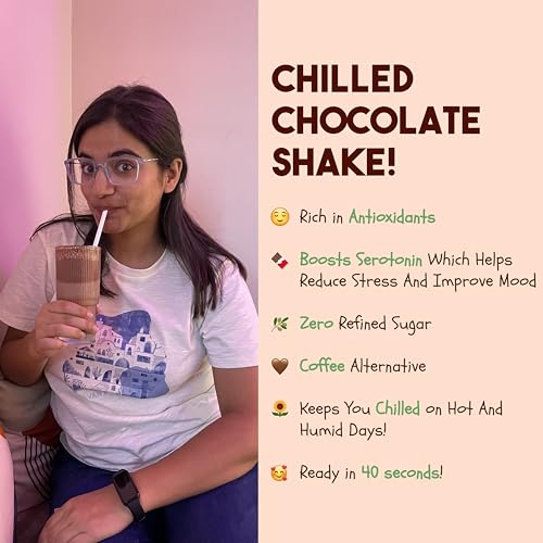 Image of Tiggle 55% Dark Mint Iced /Cold Chocolate Mix Summer Special - 6 Sachets | Refreshing Mint Dark Chocolate Powder for Milkshake | Chocolatey, Cool & Smooth | No Refined Sugar | Ready in 10 Seconds | Enjoy Chilled