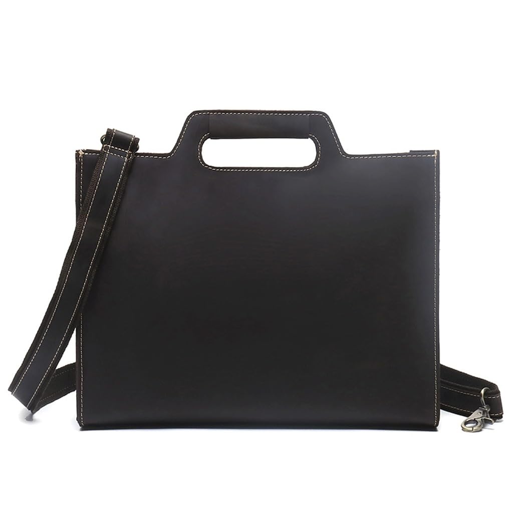 Sac à main vintage fait à la main en cuir pour homme d'affaires élégant