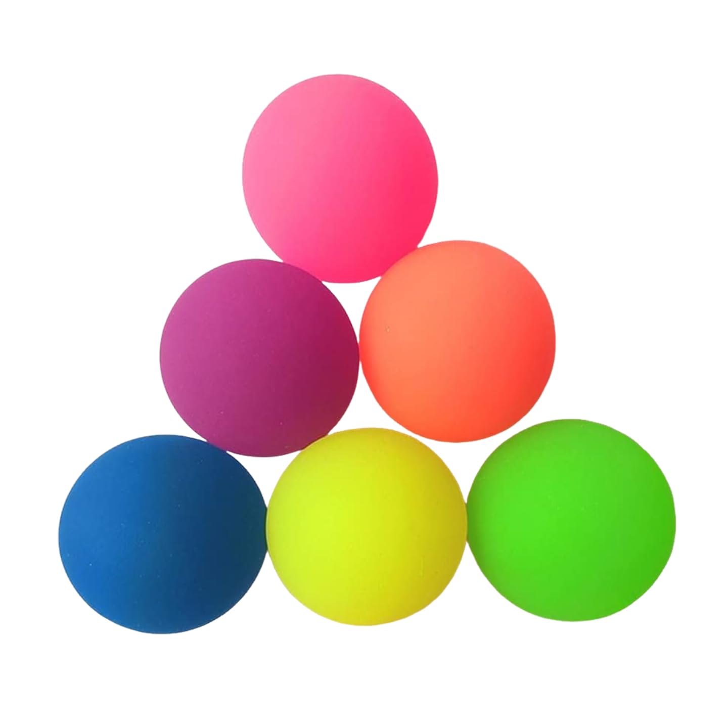 Fxieng 6 Pcs Standard 40mm Ping-Pong Balls Grind Reusable Plastic Table Tennis Ball Colorful Ping-Pong Balls Random Color