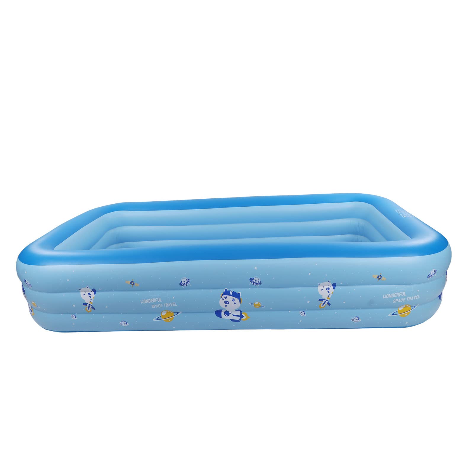 Piscina Inflable PVC Piscina Inflable Engrosada Portátil Piscina Salón Al Aire Libre para Niños Adultos Azul Blanco, 300x175x55cm 118.11x68.90x21.65in, Aprox.7850 g
