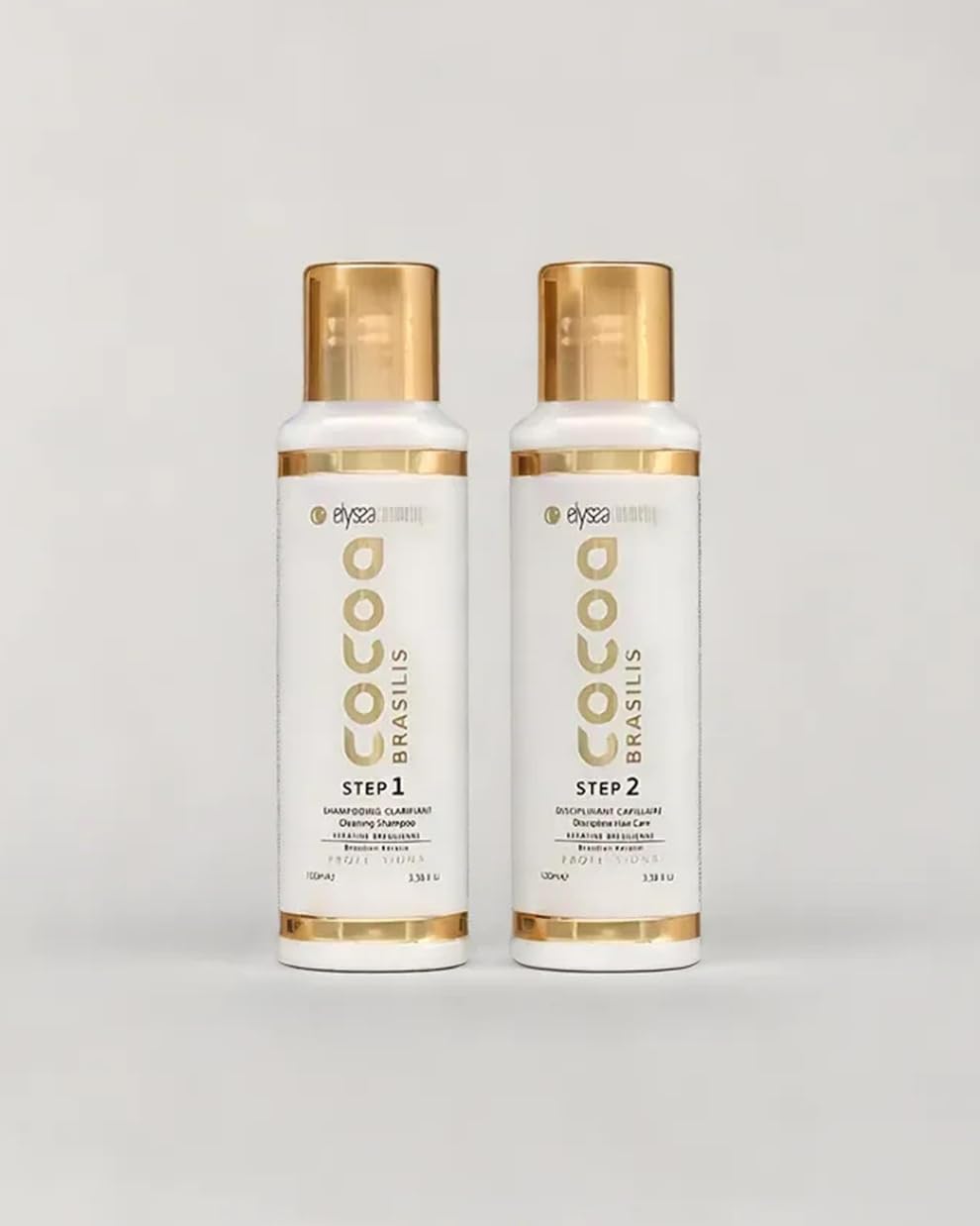 Elyssa Cosmetics Mini Kit Lissage Brésilien Cocoa Brasilis 2x100 ml - Chocolat - À base de cacao - Tous les types de cheveux