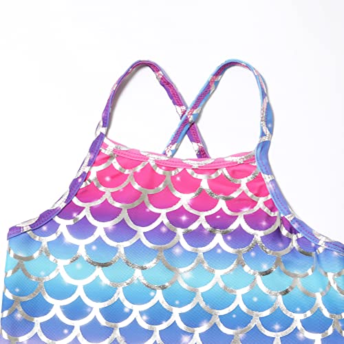 QPANCY Girls 2-Piece Bathing Suit Unicorn Swimsuits Swimwear Tankini Kids Beach Outfit3