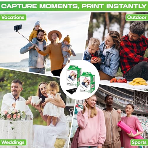 Image of Fujifilm Instax Mini Film Two Instax Film Twin Packs - 40 EXP Total, ISO 800, Compatible to Instax Mini Evo, Instax Mini 12, Instax Mini 11, Mini 9-Balveli Cloth- Fuji Instant Film Mini