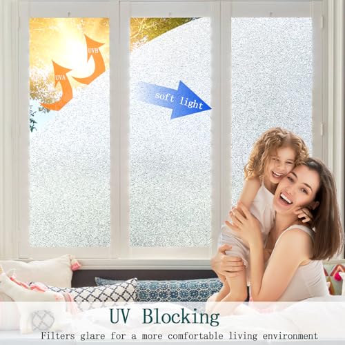 Vinilo decorativo de privacidad para ventana de 17.5" x 78.7" miniatura 5