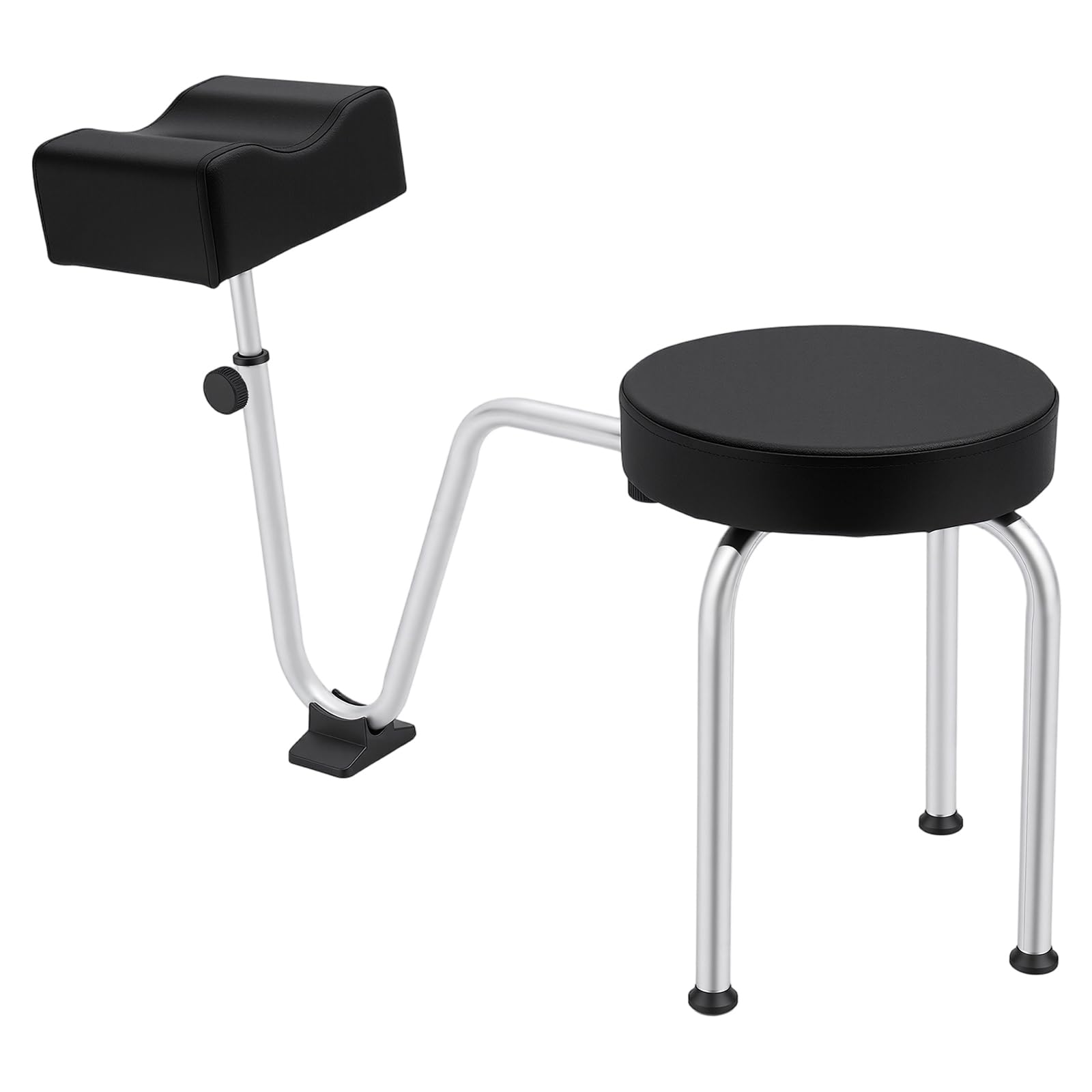 Sgabello pedicure Poggiapiedi Sgabello Salotto Supporto Gambe Regolabile Ferro PVC Seduta Altezza 0-20cm Distanza 0-5cm Base antiscivolo Carico 10kg Uso Salone Spa Tatuaggio Manicure Pedicure Casa