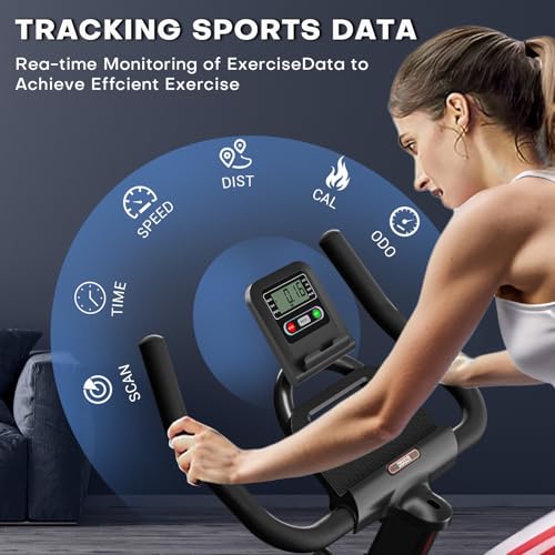 DMASUN Exercise Bike for Home Gym Use with LCD Display & Tablet Holder, Super Quiet Magnetic Resistance Indoor Cycling Bike, Professional Stationary Bike with Comfortable Seat Cushion, 350LBs Capacity - Image 5