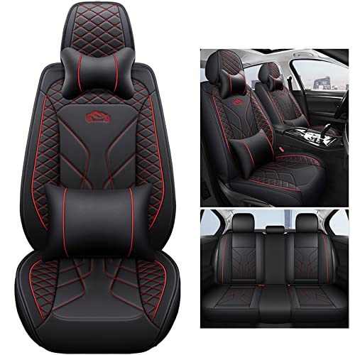 Jeu de housses de siège auto universel noir rouge pour Mazda 3 5 6 CX-5