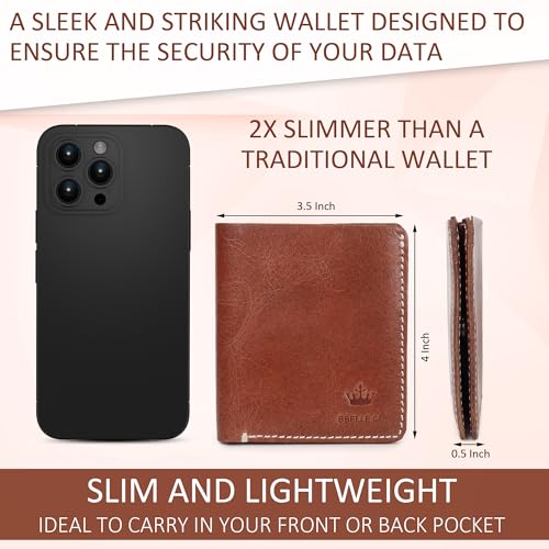 Hand Made Raw Leather Wallet | Full Grain Leather with Slim Leather Bifold Design,Holds 3-5 Cards, Coin Pouch, Flat Note Section (TAN)4