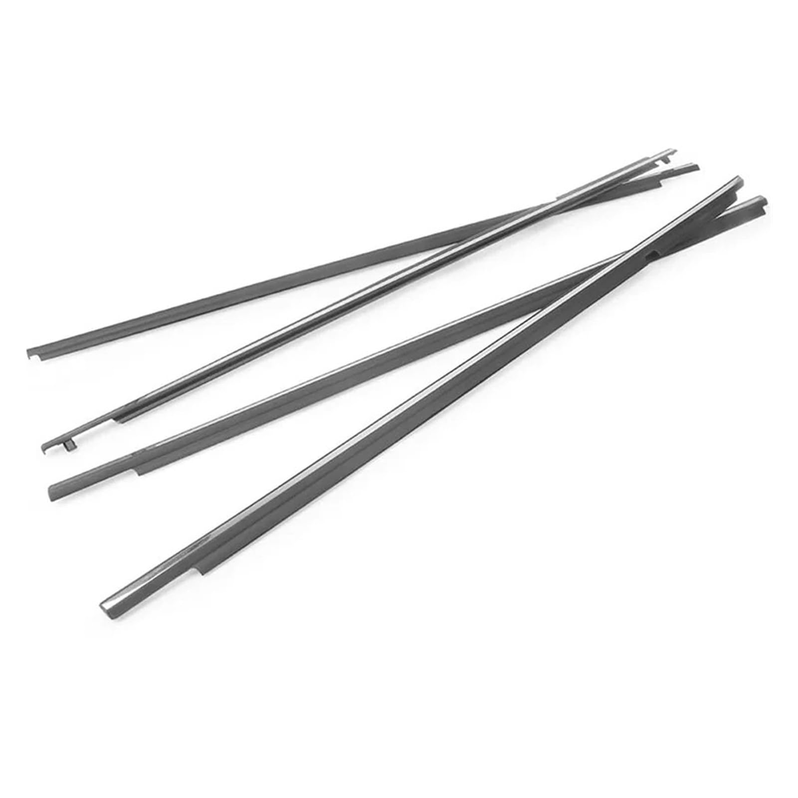 Uussup Short Wire Rubber Seal Weather Stripping 4Pcs Window Rubber Trim For Toyota For Corolla 2008-2013 Weatherstrip Seal Strips Door Moulding Glass 7573012300 Chrome/Black