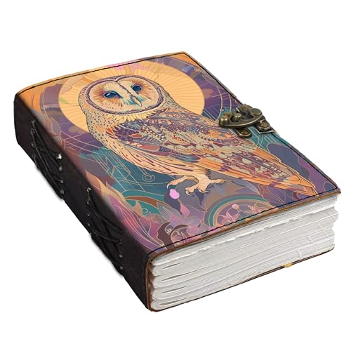 Image of DI-KRAFT Customize Diary with Name with Beautiful UV Prints | Customized Leather Writing Diary Unruled White Paper Journal Personal Notepad Sheets Daily Planner for Gifting (Pattern 11)