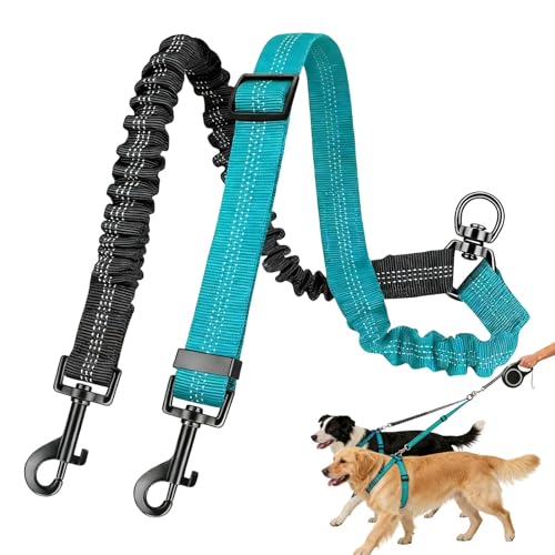 1 pcs Laisse pour 2 Chiens,Double réglable Laisse pour Chien,360° rotative Double Laisse...