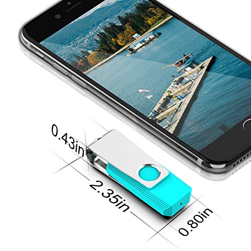 Image of Aiibe 5 Pack 64GB USB 3.0 Flash Drive 64GB USB 3.0 Drive 5 Pack Thumb Drive Memory Stick USB Stick 64 GB (5 Mixed Colors: Black Red Cyan Green Purple)