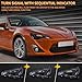 VLAND Projector Headlights Compatible with Toyota 86 & Subaru BRZ 2013-2020/Scion FR-S 2013-2016, with Dynamic Animation & Sequential Turn Signal, 1 Pair no need bulbs