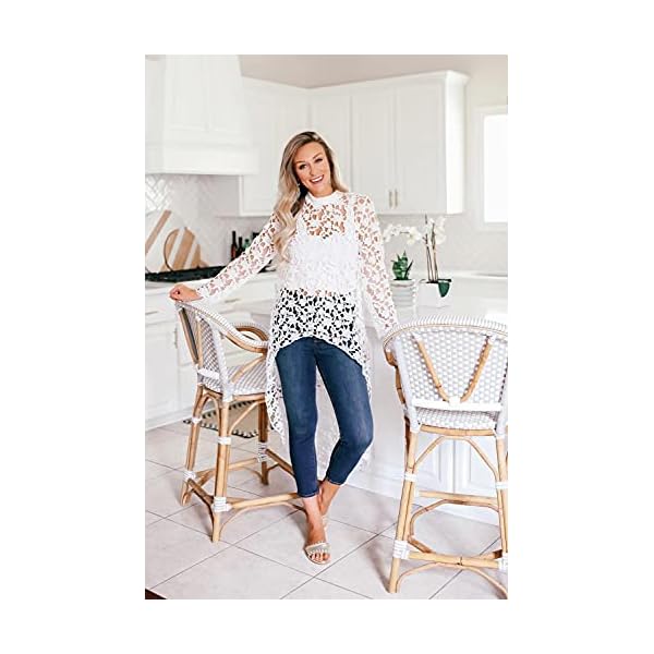 PRETTYGARDEN-Womens-Long-Sleeve-Round-Neck-High-Low-Asymmetrical-Irregular-Hem-Casual-Tops-Blouse-Shirt-Dress PRETTYGARDEN Women's Long Sleeve Round Neck High Low Asymmetrical Irregular Hem Casual Tops Blouse Shirt Dress (White,X-Large)