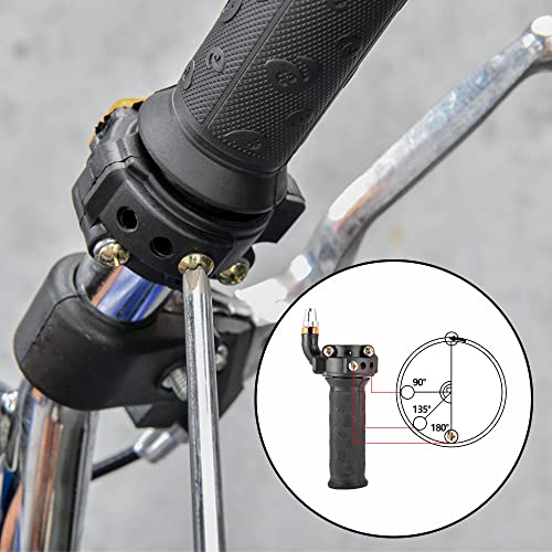 Rutu 49Cc Carburetor & 7/8" 22Mm Twist Throttle Accelerator Handle Grips Replacement For 2 Stroke 47Cc 49Cc Mini Bike Atv Quad Dirt Pocket Bikes With Intake,Cable #TOP4