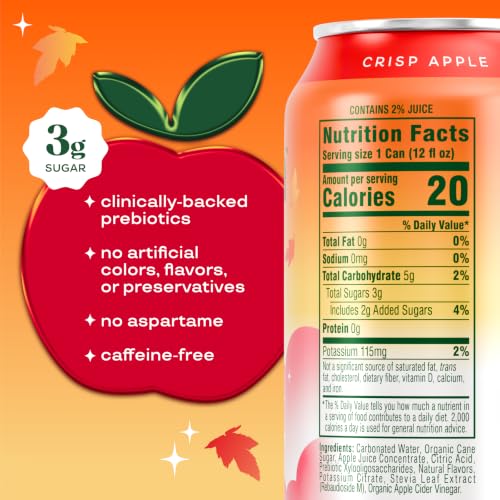 Image of Bloom Pop Prebiotic Soda, Gut Health Support, Crisp Apple, 12 Pack