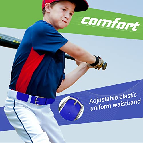 Image of Hercicy 3 Pieces Adult and Youth Baseball Softball Uniform Belts, Adjustable Size Uniform Belt