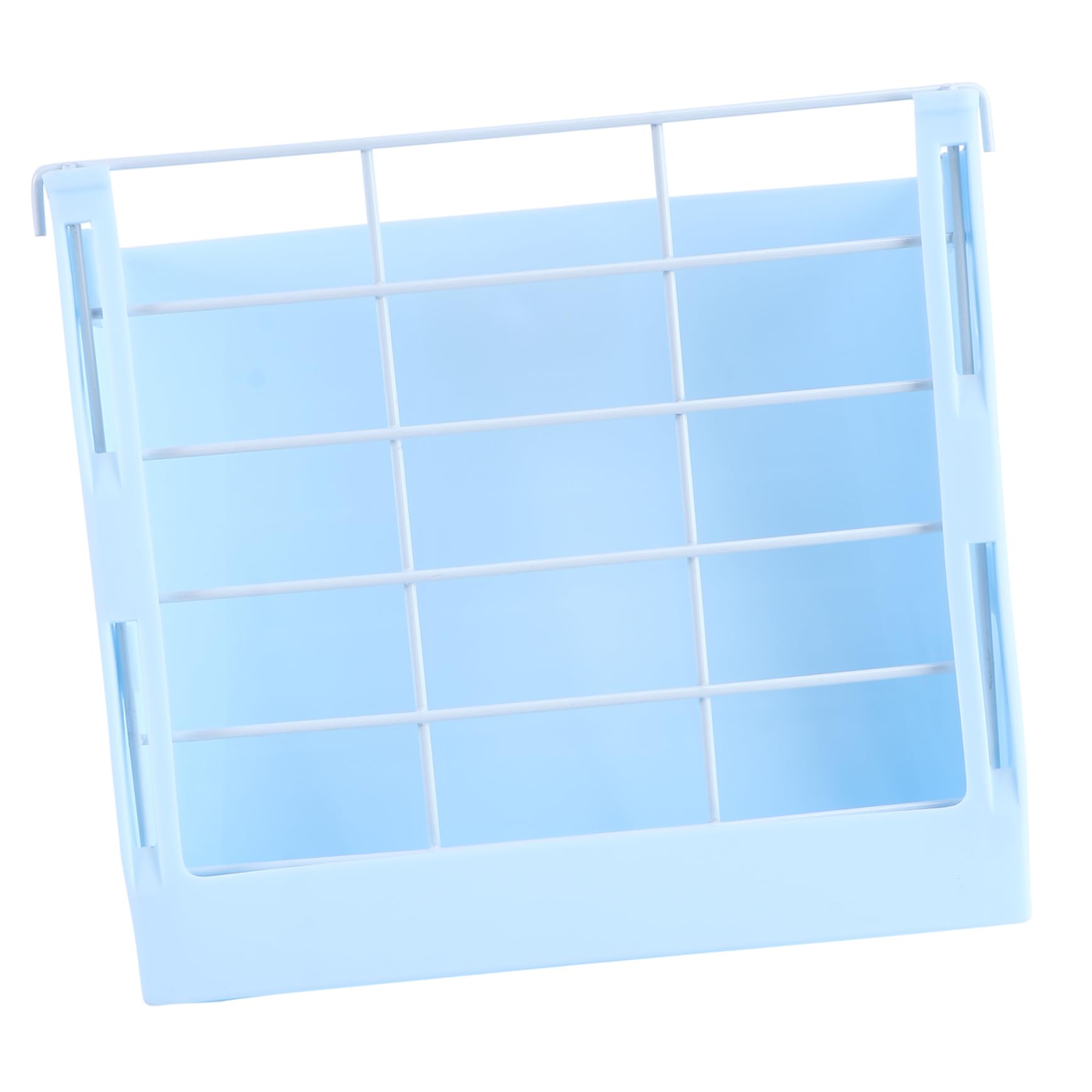 Râtelier à Lapins Grosse Capacité pour Cage, Plastique Acier Bleu