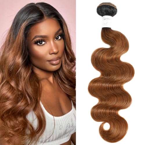 Two Tone Color T1B/30 Ombre Honey Brown Human Hair Bundles Body Wave,...