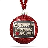 NEONBLOND Christmas Decoration Somebody in W?rzburg Loves me, Germany Ornament
