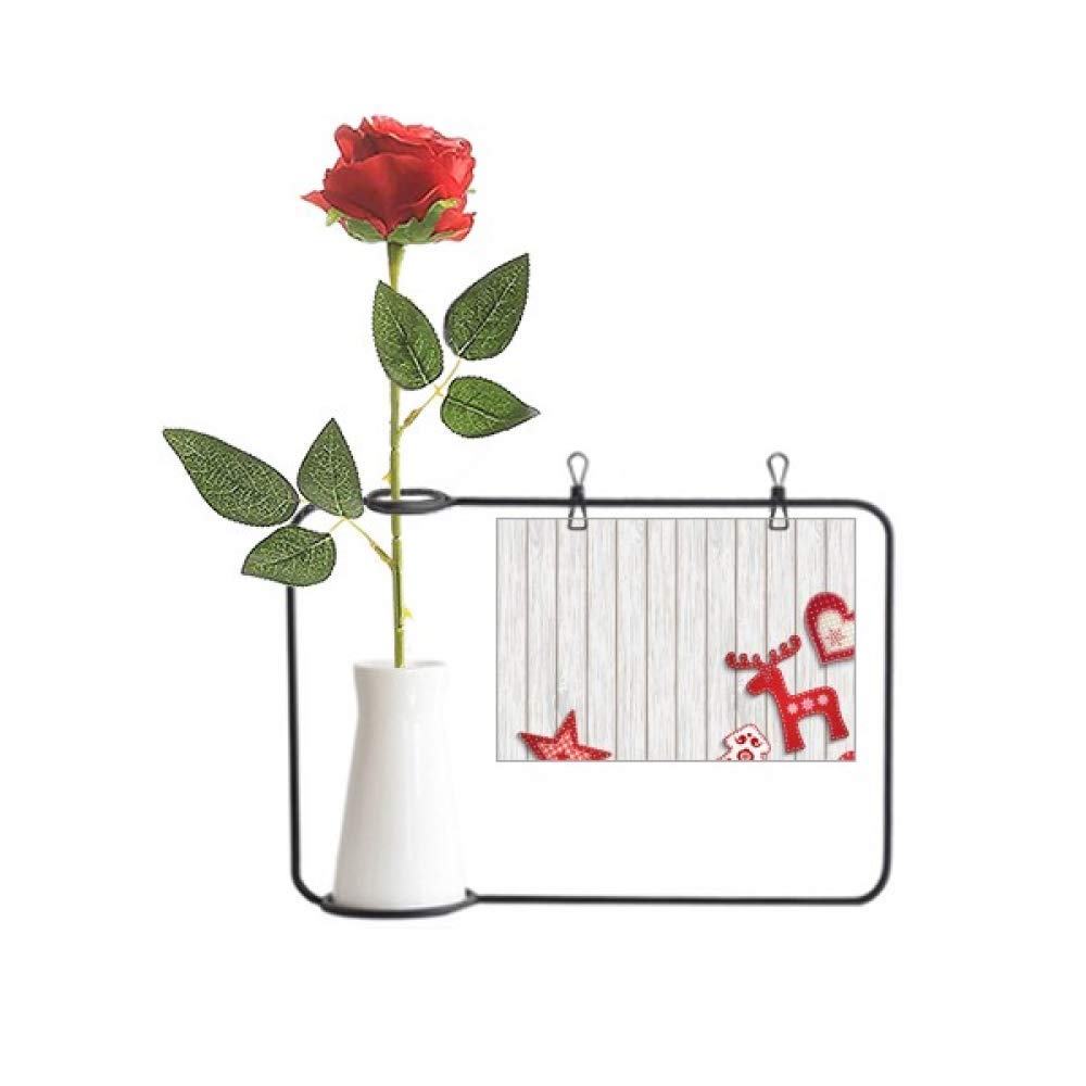 Rose artificielle suspendue étoile Merry Christmas déco Noël