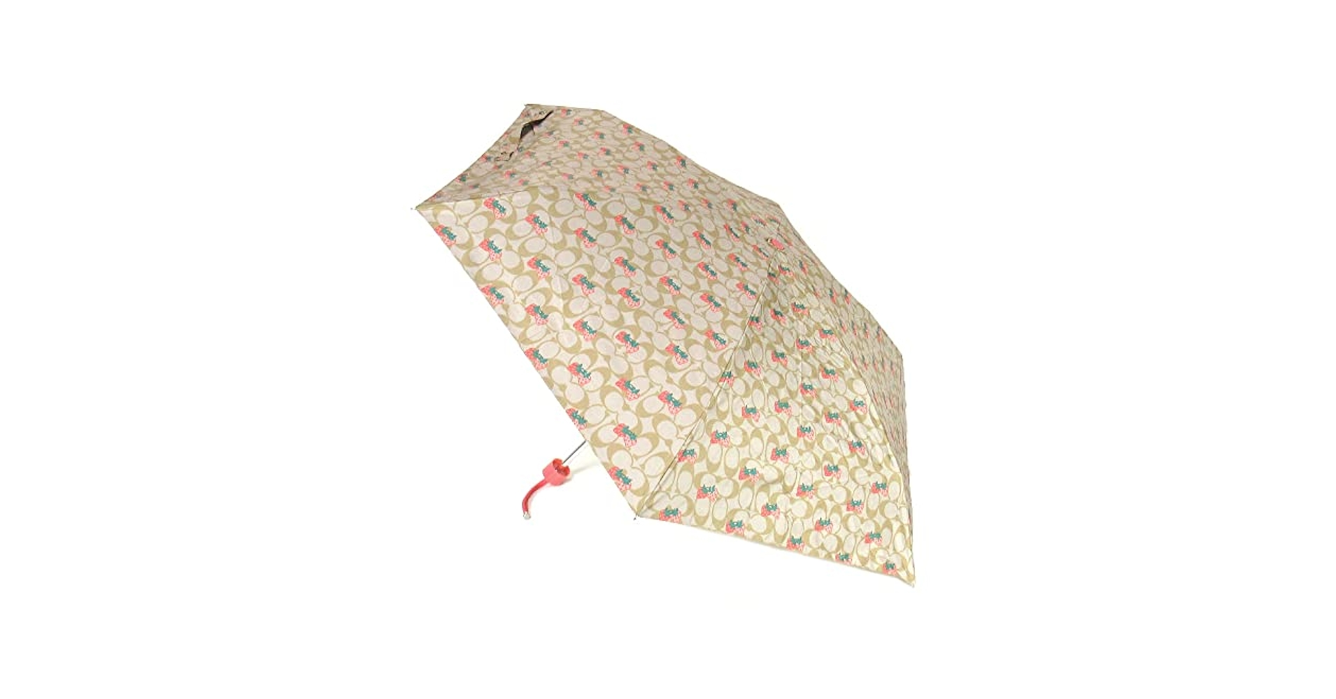 限定出品❣️ 新品　COACH コーチ　折りたたみ傘　ストロベリー　晴雨兼 Amazon | コーチ 傘 COACH シグネチャー ストロベリー 苺 いちご