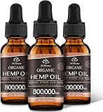 (3 Pack) Organic Hemp Oil for Inflammation - 800,000 mg- Organically USA