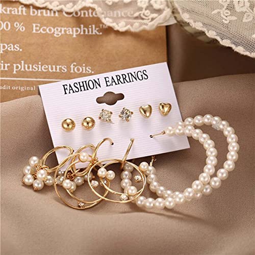 12-Piece Silver Plated Studs & Hoop Earrings Set
