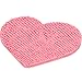 Mudder Alfombra en Forma de Corazón San Valentín Alfombra Ducha de Peluche de Corazón Alfombra de Piso Decorativa Felpudo Lavable Antideslizante Alfombra de Bienvenida, 20 x 24 Pulgadas (Rosa)