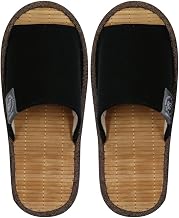 FASPROJECT Summer Slippers with Outer Stitching Bamboo Insole Solid (Women's Men's M L) Fabric with Woven Name Tag Simple Stylish Cool Women Ladies Men Gentlemen 31398 31399