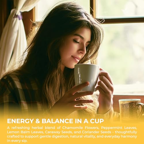 Image of FreshDrinkUS, Chamomile Mint Tea Bags | 135 Count | Refreshing Herbal Blend of Chamomile Flower, Peppermint, Lemon Balm & other herbs - Smooth Floral & Minty Flavor - Premium Quality, Caffeine-Free