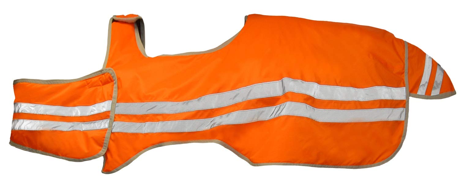 netproshop Reflex koc do jazdy konnej, koc odblaskowy pomarańczowy rozmiar 135 cm lub 165 cm, do wyboru: 155