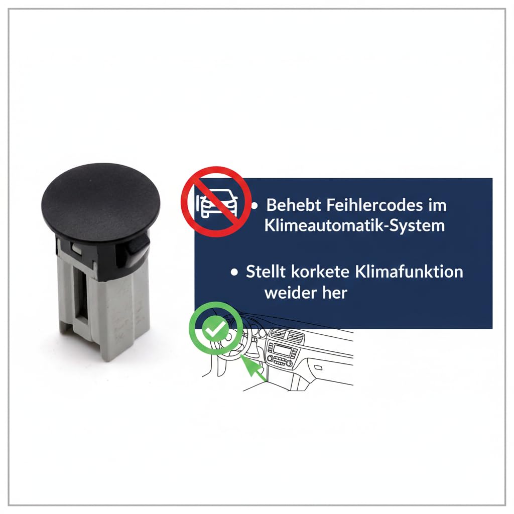 Sonne Lasttemperatursensor, Sonnenlastsensor/Solarsensor - Kompatibel mit MAZDA 2, 3, 5, 6, CX-7, MX-5 Miata (2006-2022) - Ersatz GJ6E-61-751B - Behebt Fehlercodes im Klimaautomatik-System