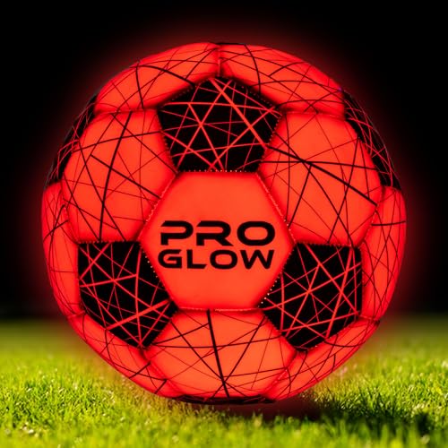 Pro Striker Pro Glow Football Size 5 Light Up Foot Ball for Kids and Adults LED Glow Football for Night Play