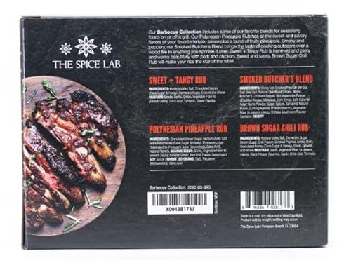 The Spice Lab Barbecue Gift Set – New Gourmet Grilling Seasoning Set Collection with Polynesian Pineapple, Brown Sugar Chili, Smoked Butcher’s Blend, And Sweet & Tangy Rub – Perfect Bbq Gift Set
