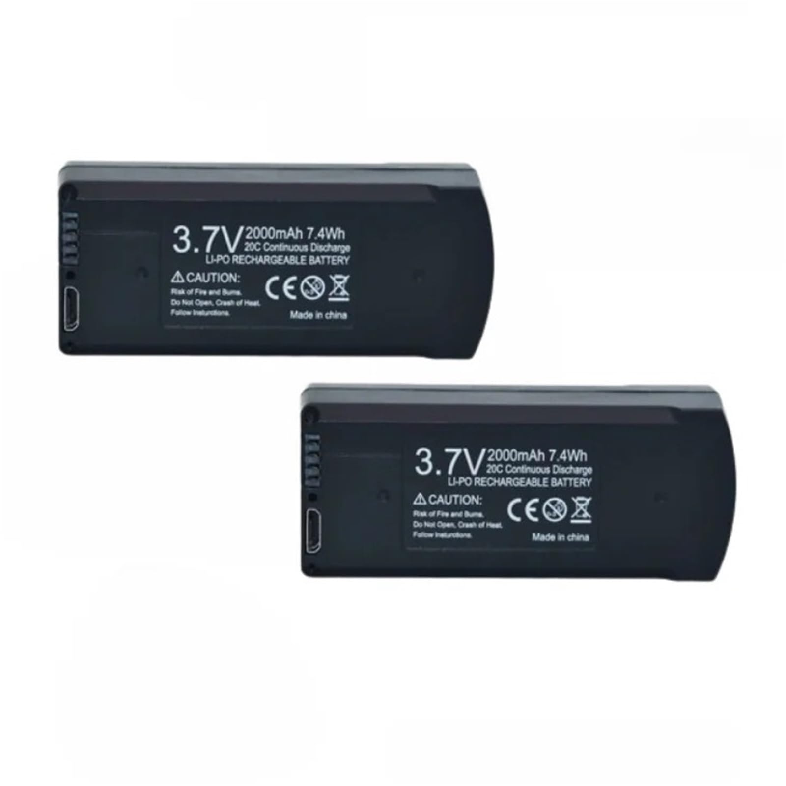 Batterie Lipo Originale V168 Pro Max 7.4V 3000mAh, Adaptée Au GPS V168 V198 8K 3.7V 2000mAh, Charge De Drone, Batterie De Secours Compatible(3.7V-2Pcs)